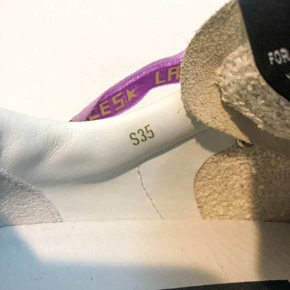 RARE Golden Goose Stardan Customized Embellished Platform Leather Sneakers 35 - Picture 7 of 9